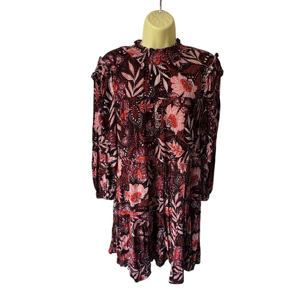 Oddi Ruffle Tied Floral Boho Dress Size Small